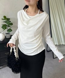 prose verse | レイヤードドレープネックトップス(Tシャツ/カットソー)