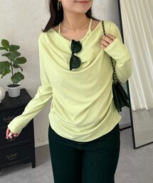 prose verse | レイヤードドレープネックトップス(Tシャツ/カットソー)