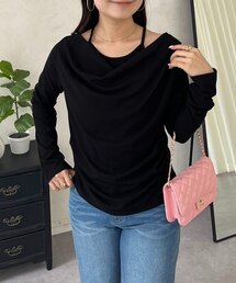 prose verse | レイヤードドレープネックトップス(Tシャツ/カットソー)