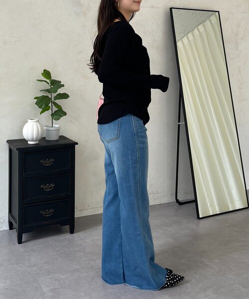 prose verse（プロズヴェール）の「レイヤードドレープネックトップス（Tシャツ/カットソー・レディース・ピンク/オフホワイト/ミント/ブラック・LARGE/MEDIUM）」の7枚目の写真