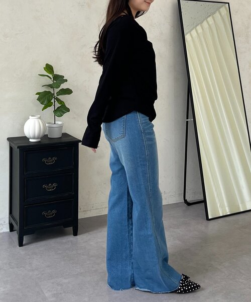 prose verse（プロズヴェール）の「レイヤードドレープネックトップス（Tシャツ/カットソー・レディース・ピンク/オフホワイト/ミント/ブラック・LARGE/MEDIUM）」の8枚目の写真