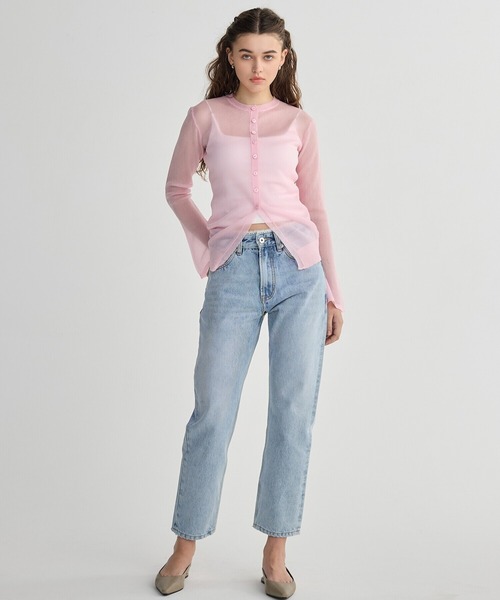 BIRTHDAY BASH（バースデイバッシュ）の「LACE TAPERED DENIM（レーステーパードデニム）（デニムパンツ・レディース・ブルー・SMALL/MEDIUM/LARGE）」の2枚目の写真