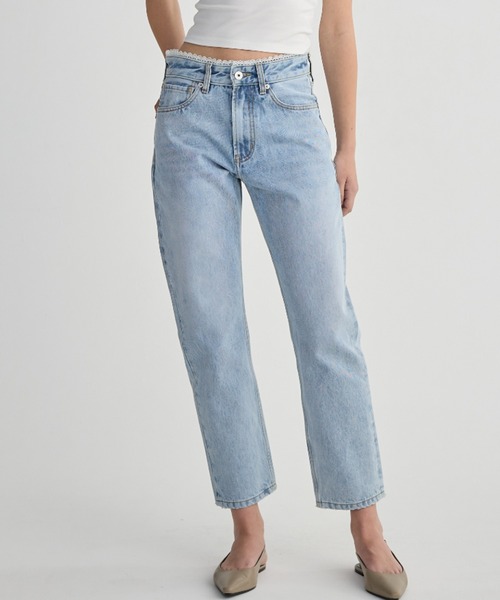 BIRTHDAY BASH（バースデイバッシュ）の「LACE TAPERED DENIM（レーステーパードデニム）（デニムパンツ・レディース・ブルー・SMALL/MEDIUM/LARGE）」の10枚目の写真