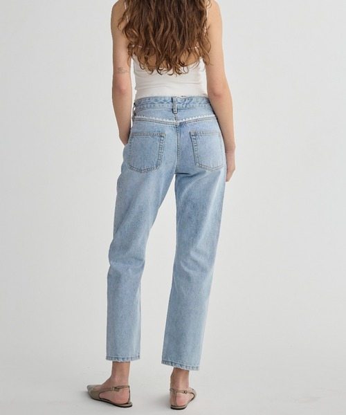 BIRTHDAY BASH（バースデイバッシュ）の「LACE TAPERED DENIM（レーステーパードデニム）（デニムパンツ・レディース・ブルー・SMALL/MEDIUM/LARGE）」の11枚目の写真