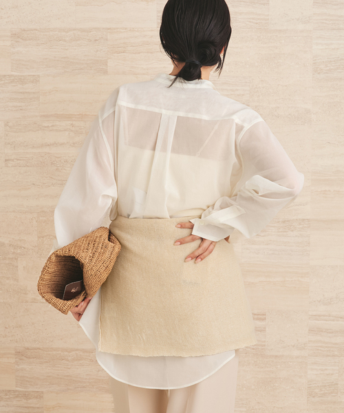 plage（プラージュ）の「organdy sheer シャツ（シャツ/ブラウス・レディース・ブラック/ピンク/ホワイト・FREE）」の12枚目の写真