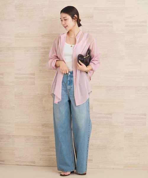 plage（プラージュ）の「organdy sheer シャツ（シャツ/ブラウス・レディース・ブラック/ピンク/ホワイト・FREE）」の13枚目の写真