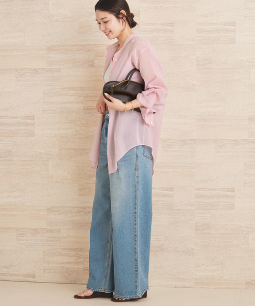 plage（プラージュ）の「organdy sheer シャツ（シャツ/ブラウス・レディース・ブラック/ピンク/ホワイト・FREE）」の14枚目の写真