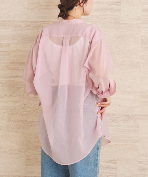 plage（プラージュ）の「organdy sheer シャツ（シャツ/ブラウス・レディース・ブラック/ピンク/ホワイト・FREE）」の18枚目の写真