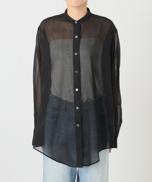 plage（プラージュ）の「organdy sheer シャツ（シャツ/ブラウス・レディース・ブラック/ピンク/ホワイト・FREE）」の19枚目の写真
