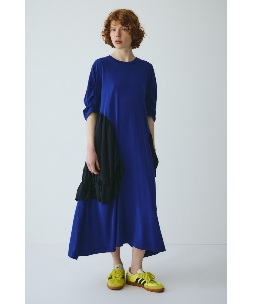HeRIN.CYE(ヘリンドットサイ)の「Round gather dress ラウンドギャザードレス(ワンピース・レディース・ブラック/ホワイト/ブルー・FREE)」の9枚目の写真