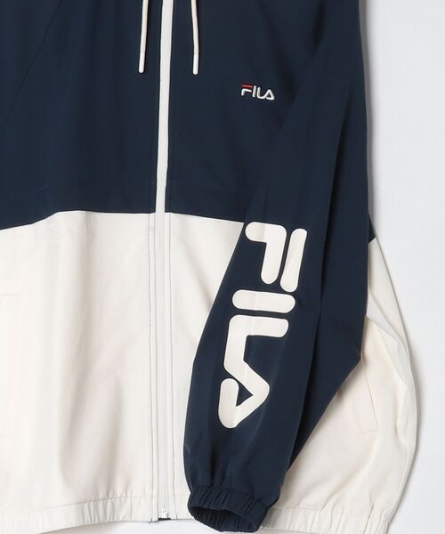FILA（フィラ）の「フィラ FILA トラックジャケット（ナイロンジャケット・レディース・ネイビー/ブラック・S/M/L/XL）」の4枚目の写真