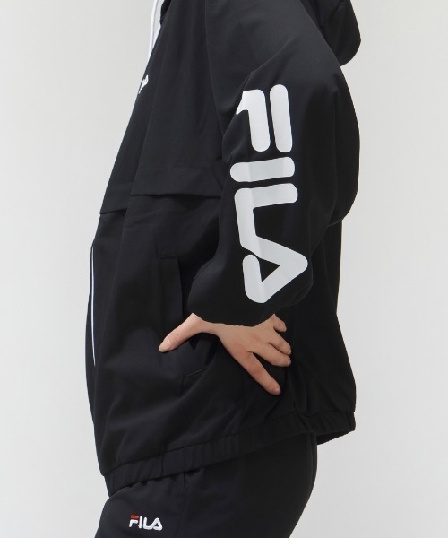 FILA（フィラ）の「フィラ FILA トラックジャケット（ナイロンジャケット・レディース・ネイビー/ブラック・S/M/L/XL）」の8枚目の写真
