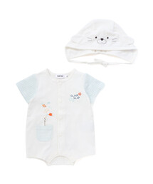 SLAP SLIP BABY | 海の生き物ロンパース+帽子セットベビー(70~80cm)(ロンパース)