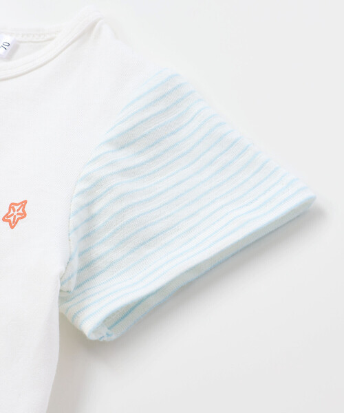 SLAP SLIP BABY（スラップスリップベビー）の「海の生き物ロンパース+帽子セットベビー(70~80cm)（ロンパース・キッズ・オレンジ/ホワイト・80ｃｍ/70cm）」の14枚目の写真