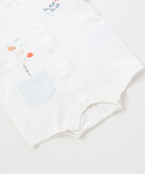 SLAP SLIP BABY（スラップスリップベビー）の「海の生き物ロンパース+帽子セットベビー(70~80cm)（ロンパース・キッズ・オレンジ/ホワイト・80ｃｍ/70cm）」の16枚目の写真