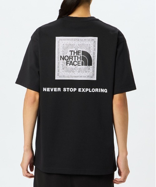 THE NORTH FACE(ザノースフェイス)の「THE NORTH FACE S/S Bandana Square Logo Tee ショートスリーブバンダナスクエアロゴティー(メンズ)(Tシャツ/カットソー・メンズ・ブラック/ホワイト系その他/パープル系・X-LARGE/LARGE/MEDIUM/SMALL)」の2枚目の写真