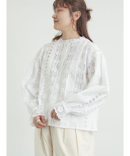 TSUHARU by Samansa Mos2（ツハルバイサマンサモスモス）の「【WHITE COLLECTION】オーバーレース切替ブラウス（シャツ/ブラウス・レディース・ホワイト・F）」の17枚目の写真