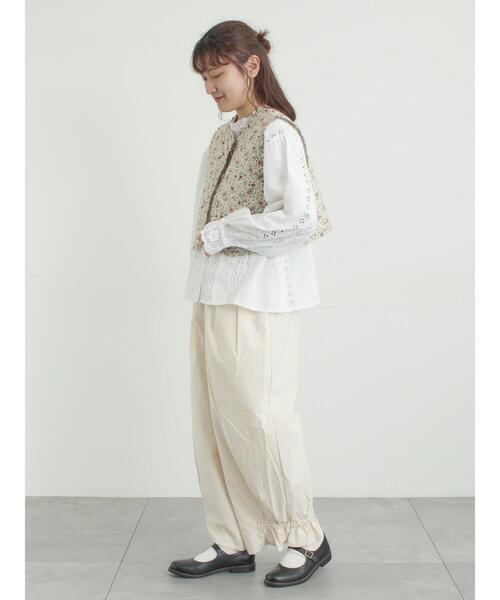 TSUHARU by Samansa Mos2（ツハルバイサマンサモスモス）の「【WHITE COLLECTION】オーバーレース切替ブラウス（シャツ/ブラウス・レディース・ホワイト・F）」の20枚目の写真