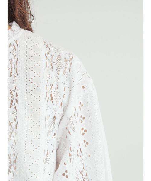 TSUHARU by Samansa Mos2（ツハルバイサマンサモスモス）の「【WHITE COLLECTION】オーバーレース切替ブラウス（シャツ/ブラウス・レディース・ホワイト・F）」の15枚目の写真