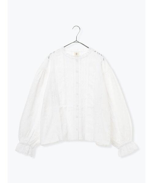 TSUHARU by Samansa Mos2（ツハルバイサマンサモスモス）の「【WHITE COLLECTION】オーバーレース切替ブラウス（シャツ/ブラウス・レディース・ホワイト・F）」の7枚目の写真