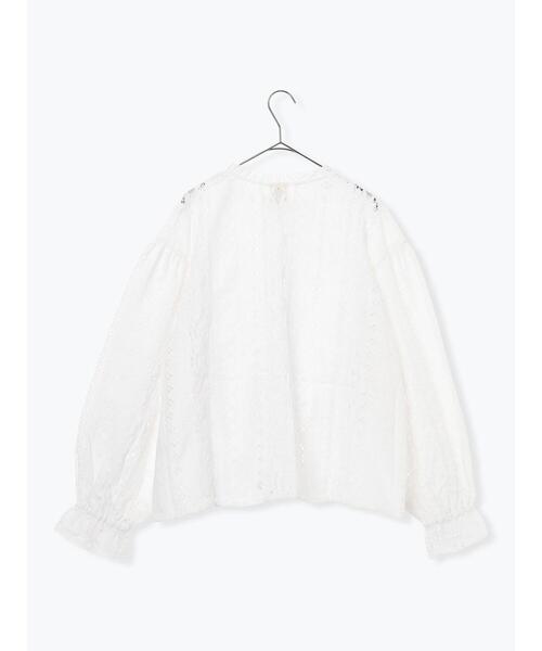TSUHARU by Samansa Mos2（ツハルバイサマンサモスモス）の「【WHITE COLLECTION】オーバーレース切替ブラウス（シャツ/ブラウス・レディース・ホワイト・F）」の8枚目の写真