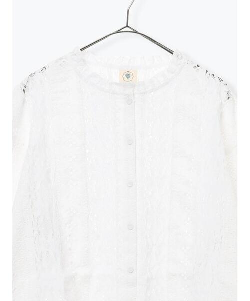 TSUHARU by Samansa Mos2（ツハルバイサマンサモスモス）の「【WHITE COLLECTION】オーバーレース切替ブラウス（シャツ/ブラウス・レディース・ホワイト・F）」の9枚目の写真