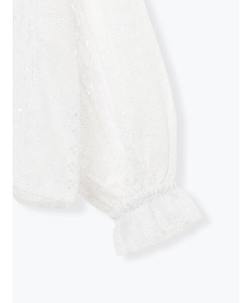 TSUHARU by Samansa Mos2（ツハルバイサマンサモスモス）の「【WHITE COLLECTION】オーバーレース切替ブラウス（シャツ/ブラウス・レディース・ホワイト・F）」の10枚目の写真