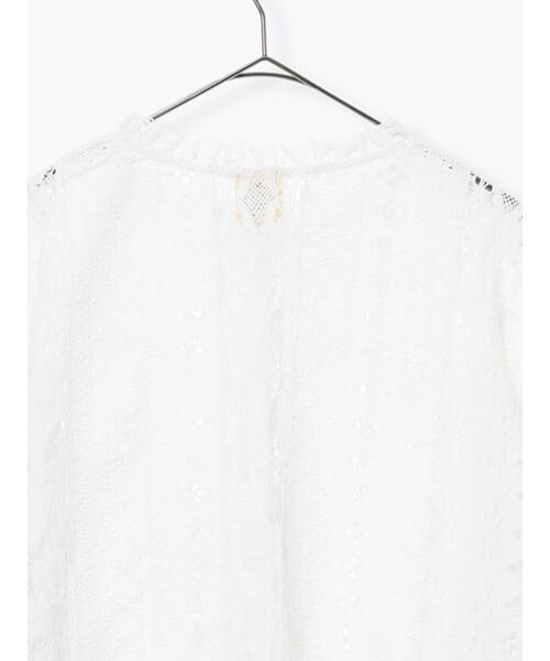 TSUHARU by Samansa Mos2（ツハルバイサマンサモスモス）の「【WHITE COLLECTION】オーバーレース切替ブラウス（シャツ/ブラウス・レディース・ホワイト・F）」の3枚目の写真