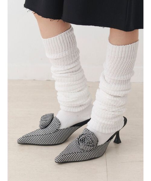 jouetie（ジュエティ）の「ローズモチーフパターンミュール（パンプス・レディース・ブラック/ブラウン・LARGE/MEDIUM）」の8枚目の写真