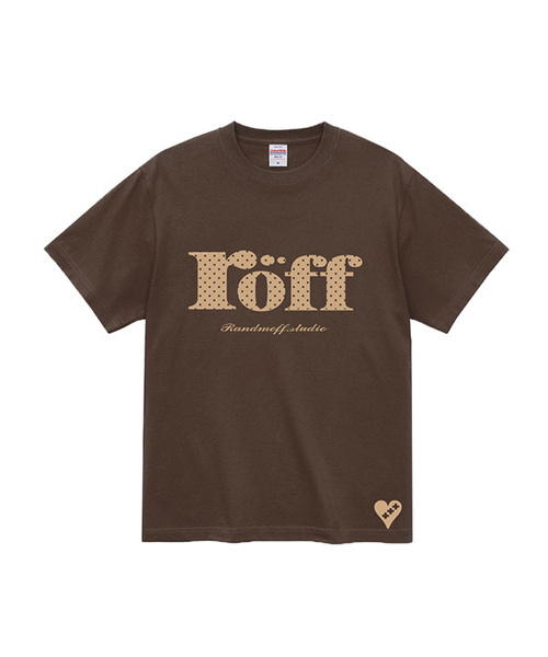 RANDOMOFF(ランダムオフ)の「RÖFF TYPE PLAY DOT T-SHIRT (6color)(Tシャツ/カットソー・メンズ・ブラウン/ピンク/イエロー/ブルー/ミント/ダークアッシュ・SMALL/MEDIUM/LARGE/X-LARGE)」の3枚目の写真