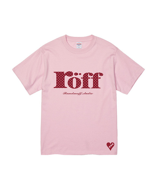 RANDOMOFF(ランダムオフ)の「RÖFF TYPE PLAY DOT T-SHIRT (6color)(Tシャツ/カットソー・メンズ・ブラウン/ピンク/イエロー/ブルー/ミント/ダークアッシュ・SMALL/MEDIUM/LARGE/X-LARGE)」の1枚目の写真