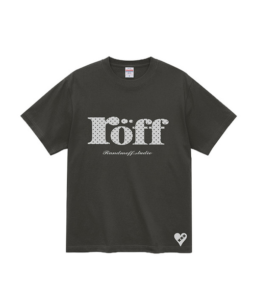 RANDOMOFF(ランダムオフ)の「RÖFF TYPE PLAY DOT T-SHIRT (6color)(Tシャツ/カットソー・メンズ・ブラウン/ピンク/イエロー/ブルー/ミント/ダークアッシュ・SMALL/MEDIUM/LARGE/X-LARGE)」の2枚目の写真
