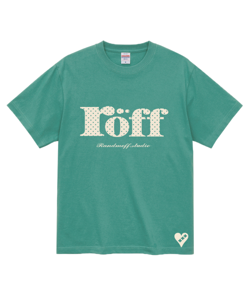 RANDOMOFF(ランダムオフ)の「RÖFF TYPE PLAY DOT T-SHIRT (6color)(Tシャツ/カットソー・メンズ・ブラウン/ピンク/イエロー/ブルー/ミント/ダークアッシュ・SMALL/MEDIUM/LARGE/X-LARGE)」の9枚目の写真