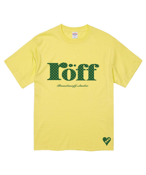 RANDOMOFF(ランダムオフ)の「RÖFF TYPE PLAY DOT T-SHIRT (6color)(Tシャツ/カットソー・メンズ・ブラウン/ピンク/イエロー/ブルー/ミント/ダークアッシュ・SMALL/MEDIUM/LARGE/X-LARGE)」の10枚目の写真