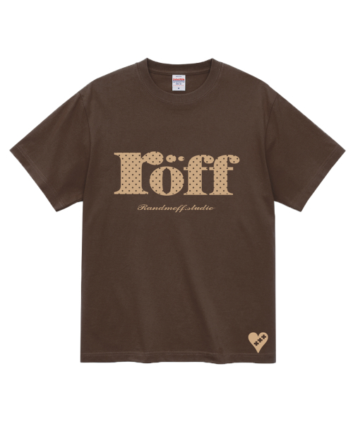 RANDOMOFF(ランダムオフ)の「RÖFF TYPE PLAY DOT T-SHIRT (6color)(Tシャツ/カットソー・メンズ・ブラウン/ピンク/イエロー/ブルー/ミント/ダークアッシュ・SMALL/MEDIUM/LARGE/X-LARGE)」の11枚目の写真