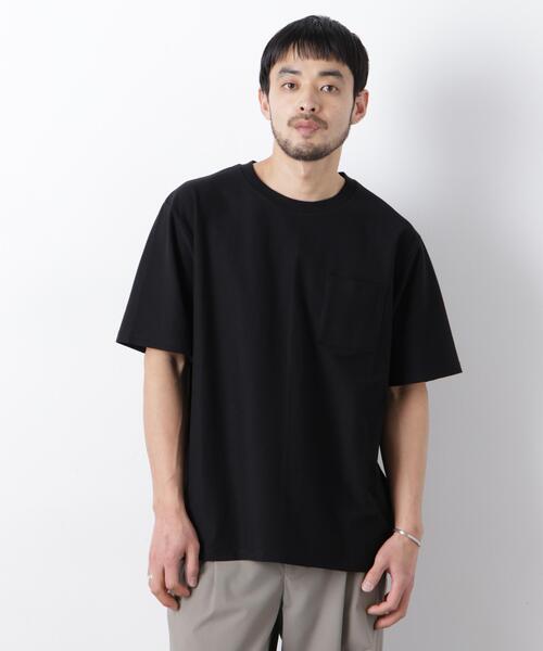 NANO universe（ナノユニバース）の「「Meaningful Continuity」coveross(R) ツイル調 冷感プレーティング天竺 ポケットTシャツ（Tシャツ/カットソー・メンズ・ブラック/ホワイト/ベージュ・M/L/S）」の17枚目の写真
