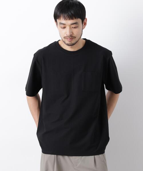 NANO universe（ナノユニバース）の「「Meaningful Continuity」coveross(R) ツイル調 冷感プレーティング天竺 ポケットTシャツ（Tシャツ/カットソー・メンズ・ブラック/ホワイト/ベージュ・M/L/S）」の18枚目の写真