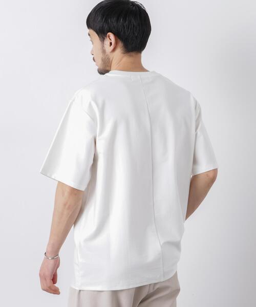 NANO universe（ナノユニバース）の「「Meaningful Continuity」coveross(R) ツイル調 冷感プレーティング天竺 ポケットTシャツ（Tシャツ/カットソー・メンズ・ブラック/ホワイト/ベージュ・M/L/S）」の5枚目の写真