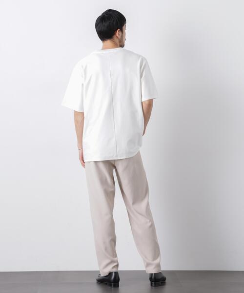 NANO universe（ナノユニバース）の「「Meaningful Continuity」coveross(R) ツイル調 冷感プレーティング天竺 ポケットTシャツ（Tシャツ/カットソー・メンズ・ブラック/ホワイト/ベージュ・M/L/S）」の9枚目の写真