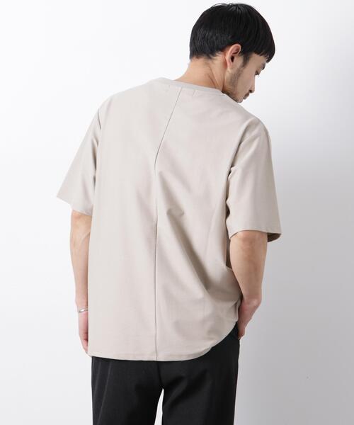 NANO universe（ナノユニバース）の「「Meaningful Continuity」coveross(R) ツイル調 冷感プレーティング天竺 ポケットTシャツ（Tシャツ/カットソー・メンズ・ブラック/ホワイト/ベージュ・M/L/S）」の12枚目の写真