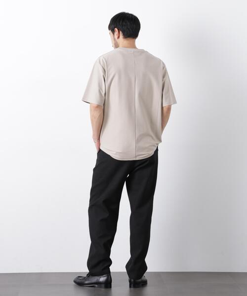 NANO universe（ナノユニバース）の「「Meaningful Continuity」coveross(R) ツイル調 冷感プレーティング天竺 ポケットTシャツ（Tシャツ/カットソー・メンズ・ブラック/ホワイト/ベージュ・M/L/S）」の16枚目の写真