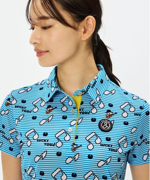 and per se(アンパスィ)の「COOL is COOL プリンテッドエアリードット半袖シャツ(レディース)(シャツ/ブラウス・レディース・ブルー/オレンジ・M/L)」の6枚目の写真