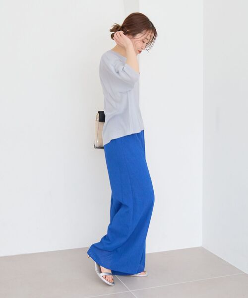 le.coeur blanc(ルクールブラン)の「シアーボイルイージーワイドパンツ(その他パンツ・レディース・ブラック/ブラウン/ブルー・38)」の14枚目の写真