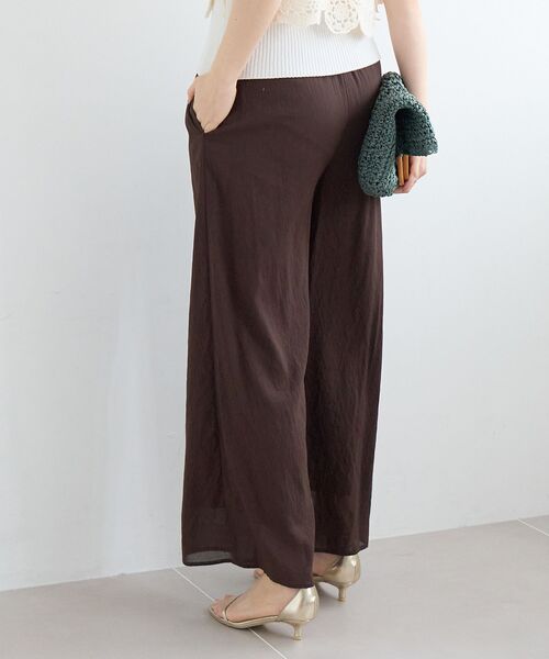 le.coeur blanc(ルクールブラン)の「シアーボイルイージーワイドパンツ(その他パンツ・レディース・ブラック/ブラウン/ブルー・38)」の20枚目の写真