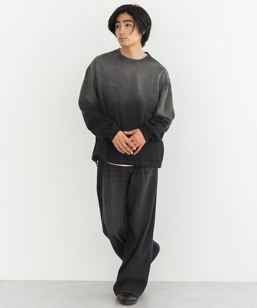 CRAFT STANDARD BOUTIQUE(クラフトスタンダードブティック)の「ヘビーウェイトグラデーションロンT(Tシャツ/カットソー・メンズ・ホワイト/ブラック・M/L)」の21枚目の写真