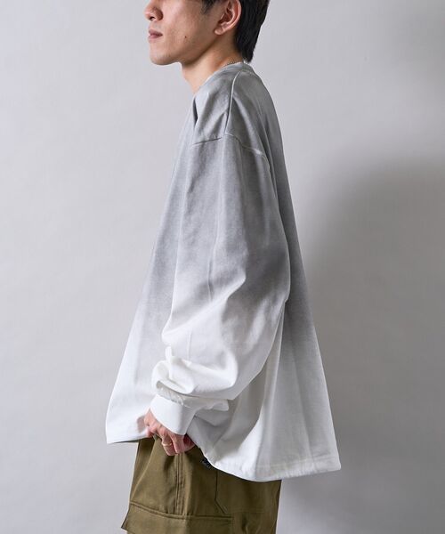 CRAFT STANDARD BOUTIQUE(クラフトスタンダードブティック)の「ヘビーウェイトグラデーションロンT(Tシャツ/カットソー・メンズ・ホワイト/ブラック・M/L)」の17枚目の写真
