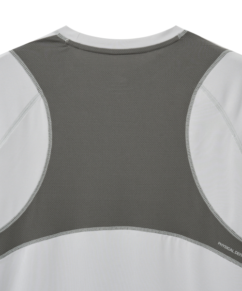 PHYPS MOTORCYCLE(フィップスモーターサイクル)の「H-Tech Quick Dry Paneled Short Sleeve Light Gray(Tシャツ/カットソー・レディース・その他・SMALL/MEDIUM/LARGE/X-LARGE)」の4枚目の写真