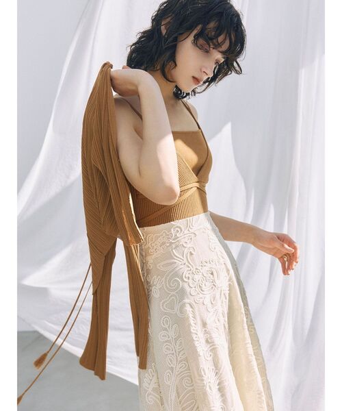 LAGUNAMOON(ラグナムーン)の「メッシュコンビニットドッキングワンピ-ス 【夏服】(ワンピース・レディース・ブラック/ブラウン・MEDIUM/SMALL)」の1枚目の写真