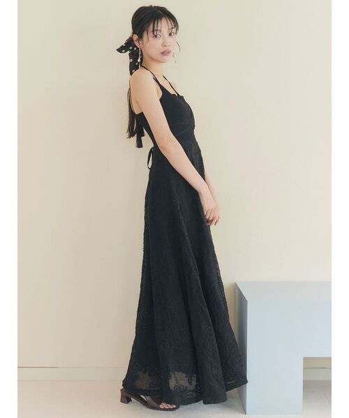LAGUNAMOON(ラグナムーン)の「メッシュコンビニットドッキングワンピ-ス 【夏服】(ワンピース・レディース・ブラック/ブラウン・MEDIUM/SMALL)」の6枚目の写真