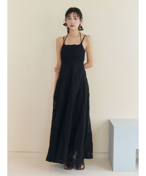 LAGUNAMOON(ラグナムーン)の「メッシュコンビニットドッキングワンピ-ス 【夏服】(ワンピース・レディース・ブラック/ブラウン・MEDIUM/SMALL)」の14枚目の写真